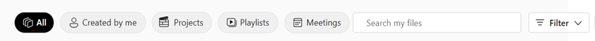 Microsoft stream navigation bar