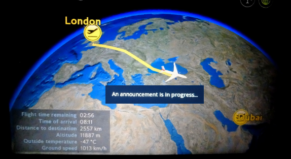Capture d'écran d'une vidéo d'annonce de vol en direct sans sous-titres